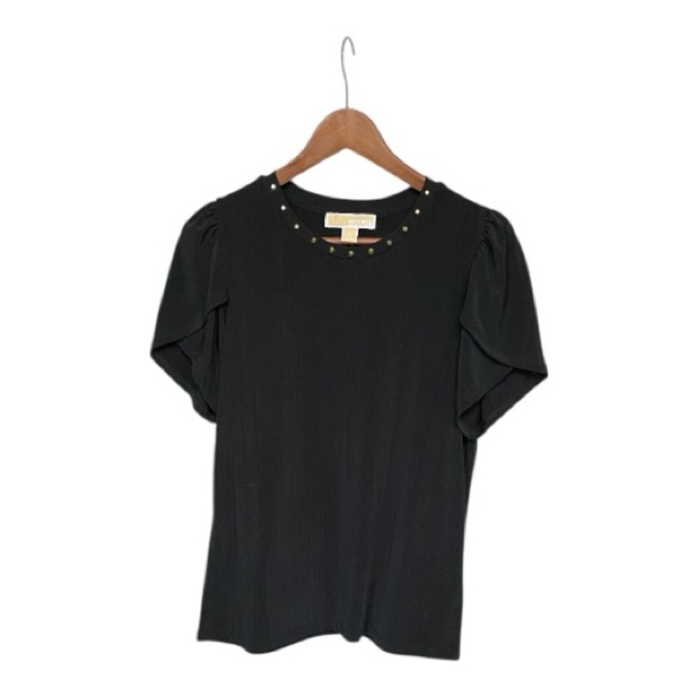Michael Kors Black Top with Gold Studs